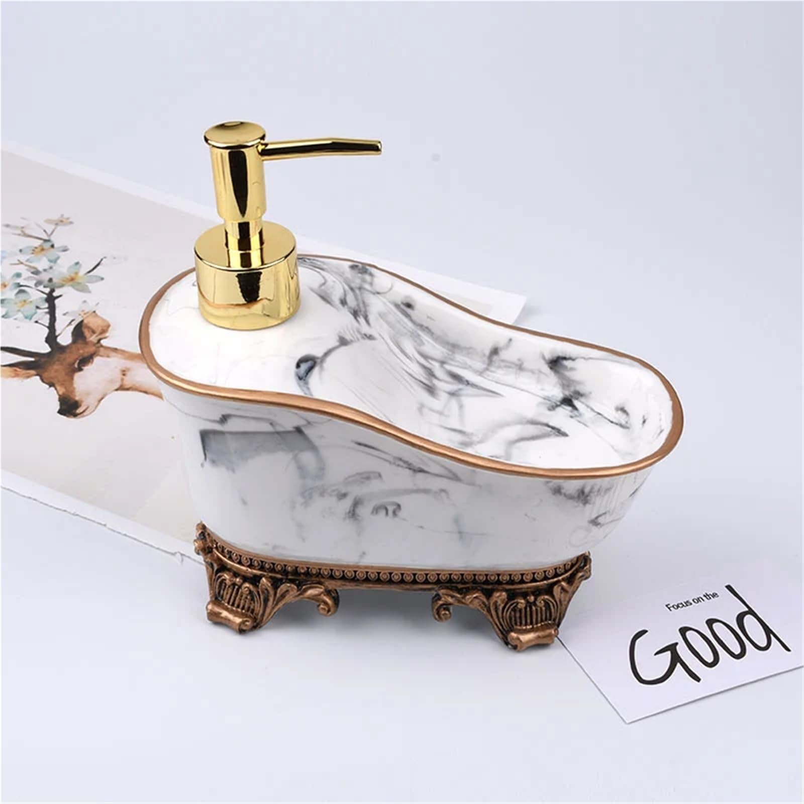 Ceramic Soap Dispenser, Ceramic Soap Dispenser Simple Lotion Bottle Hand Sanitizer Press Accessory Multicolor 600ml