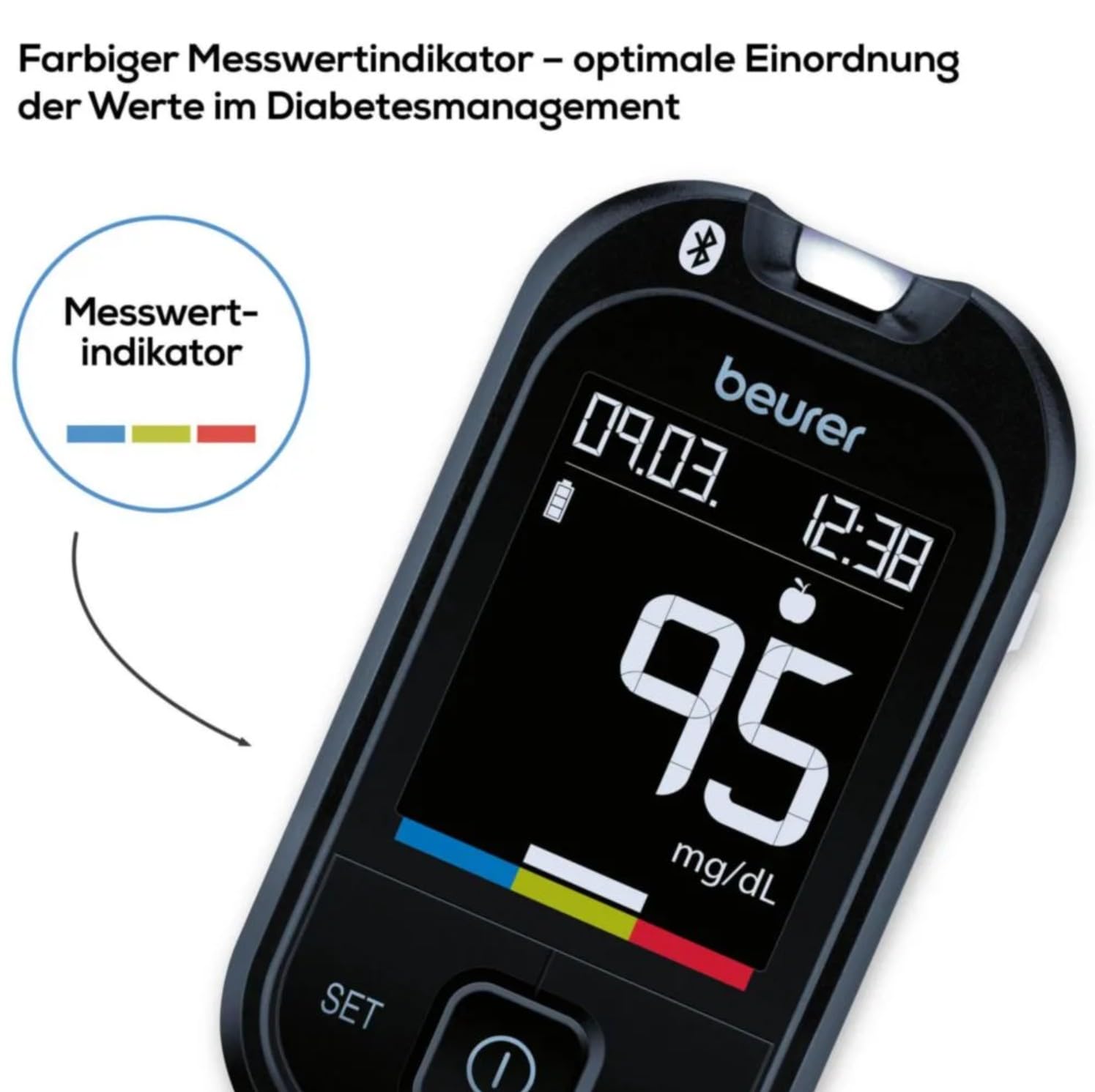 Beurer Medical GL 49 (mg/dL) Blutzuckermessgerät-Set