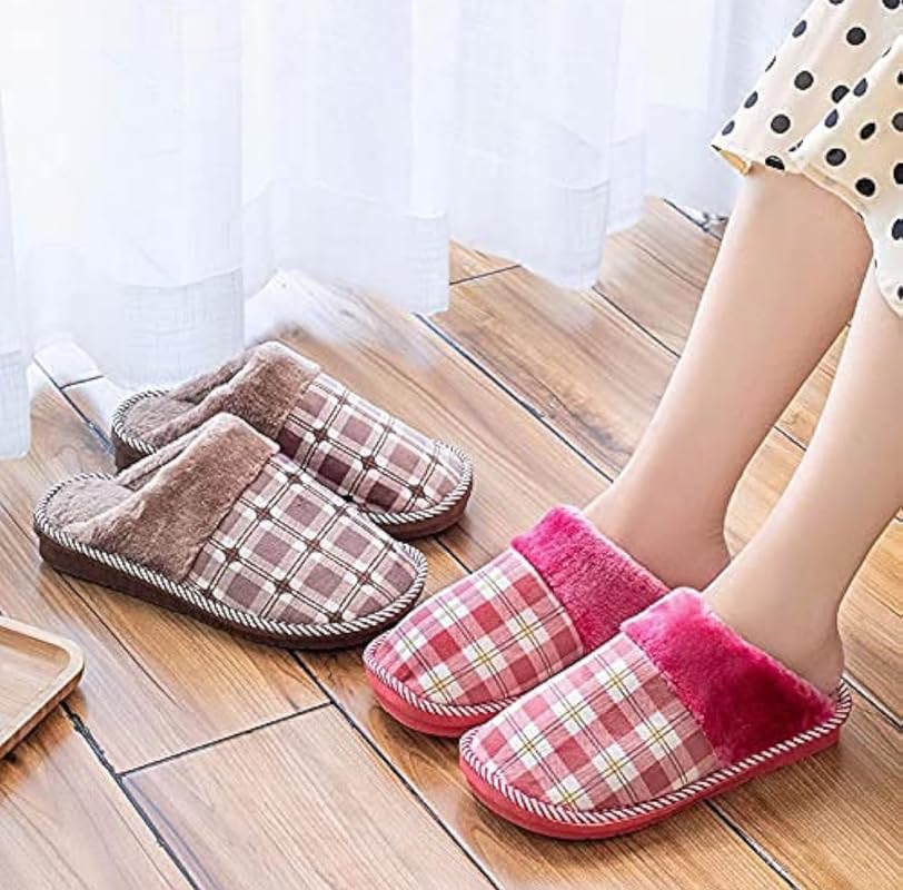 Image of Wolvesden Home Flip-Flops & Slippers Indoor Non-Slip Soft Fur Flip Flop Slides And Slippers Cute Flip Flops for Women