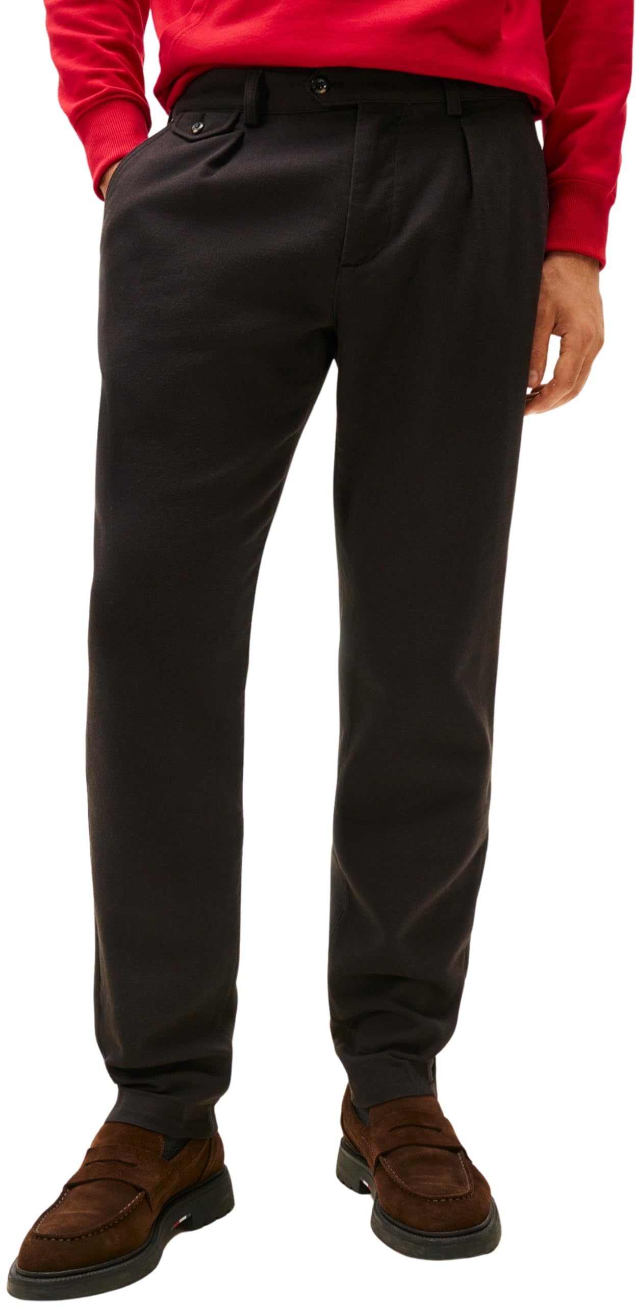Tommy Hilfiger Herren Stoffhose Harlem Brushed Twill Tapered Fit
