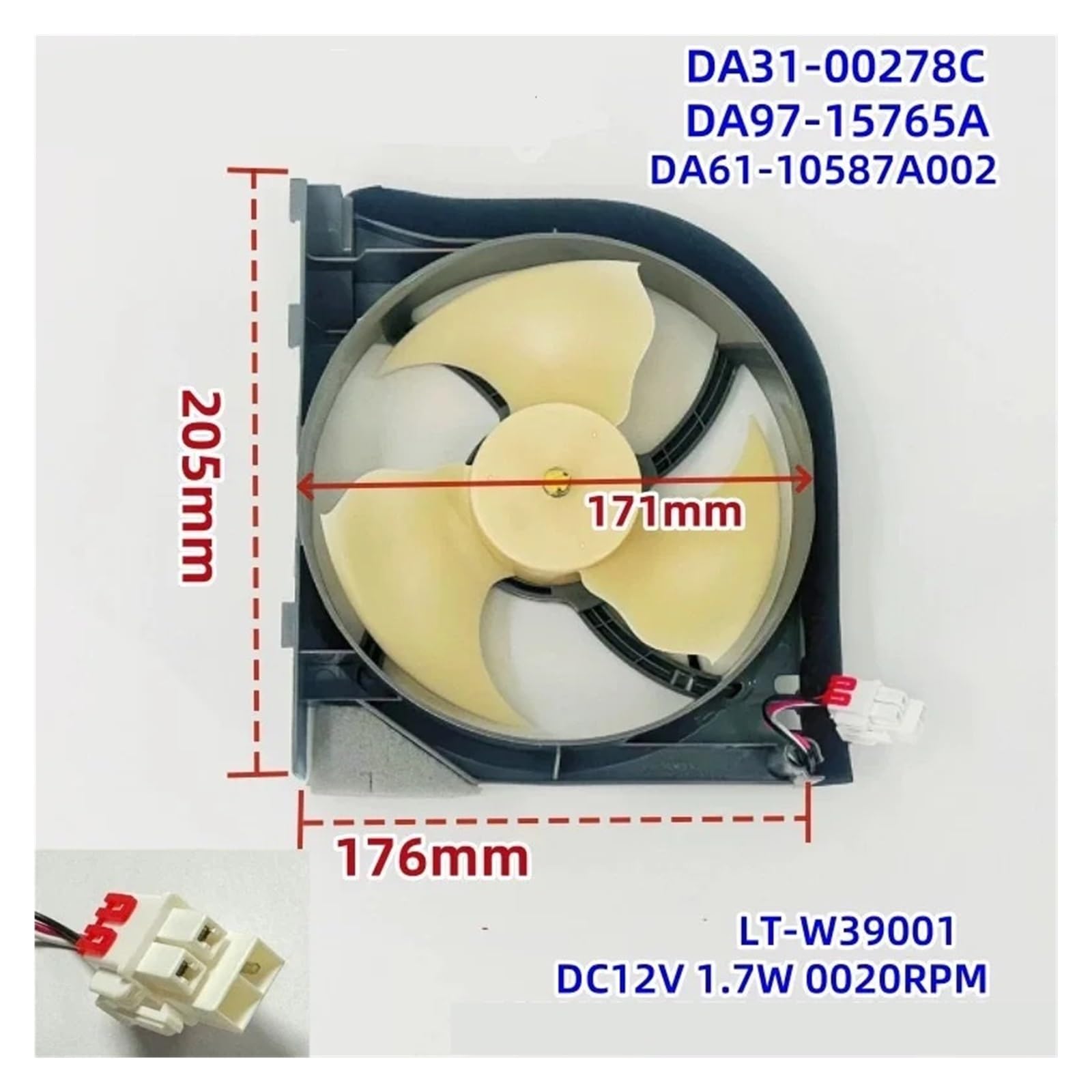 Motor de ventilador de refrigerador, Compatible con Samsung,