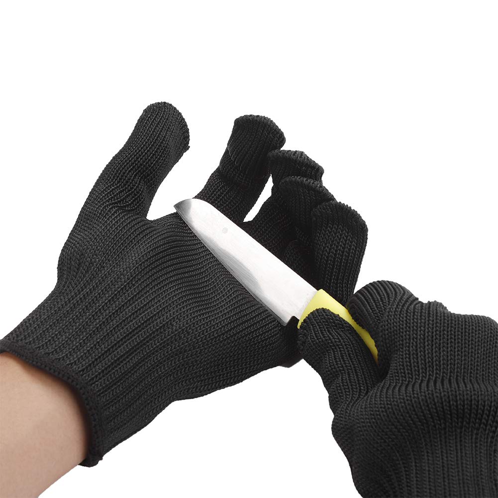 2 Stück/1 Paar schnittfeste Handschuhe Edelstahldraht Fleischgitter Sicherheitsarbeit Anti-Schnitt-Handschuh Gute Durchlässigkeit(Five Steel Wires) Baumarkt