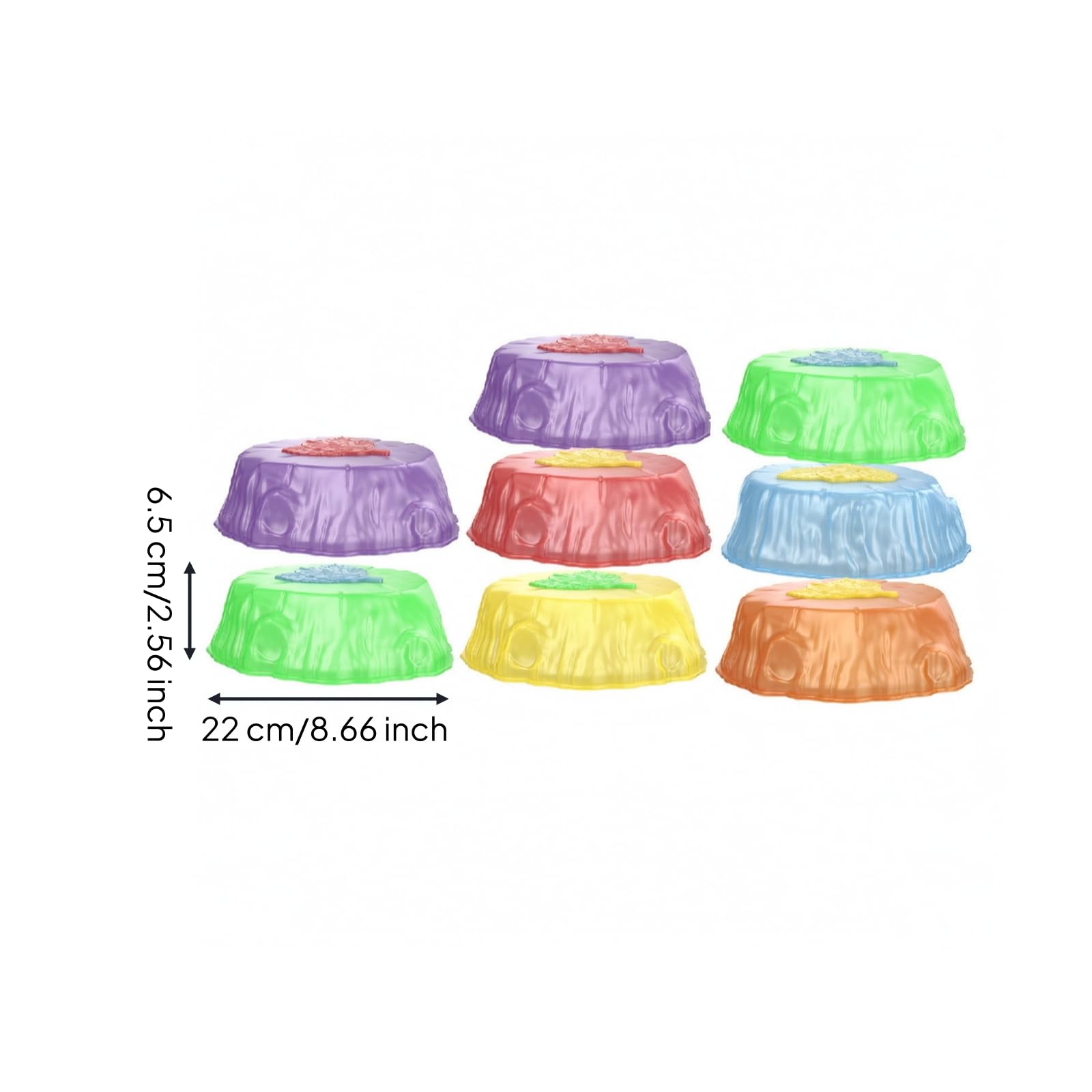 predolo 8 Pezzi Pietre di Equilibrio Antiscivolo | Base Ampia e Stabile, Plastica Robusta Stampata, Pietra D'equilibrio, per Giochi in Casa