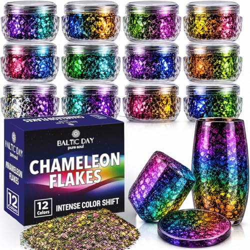 BALTIC DAY Chameleon Mica Pigment Flakes for Resin