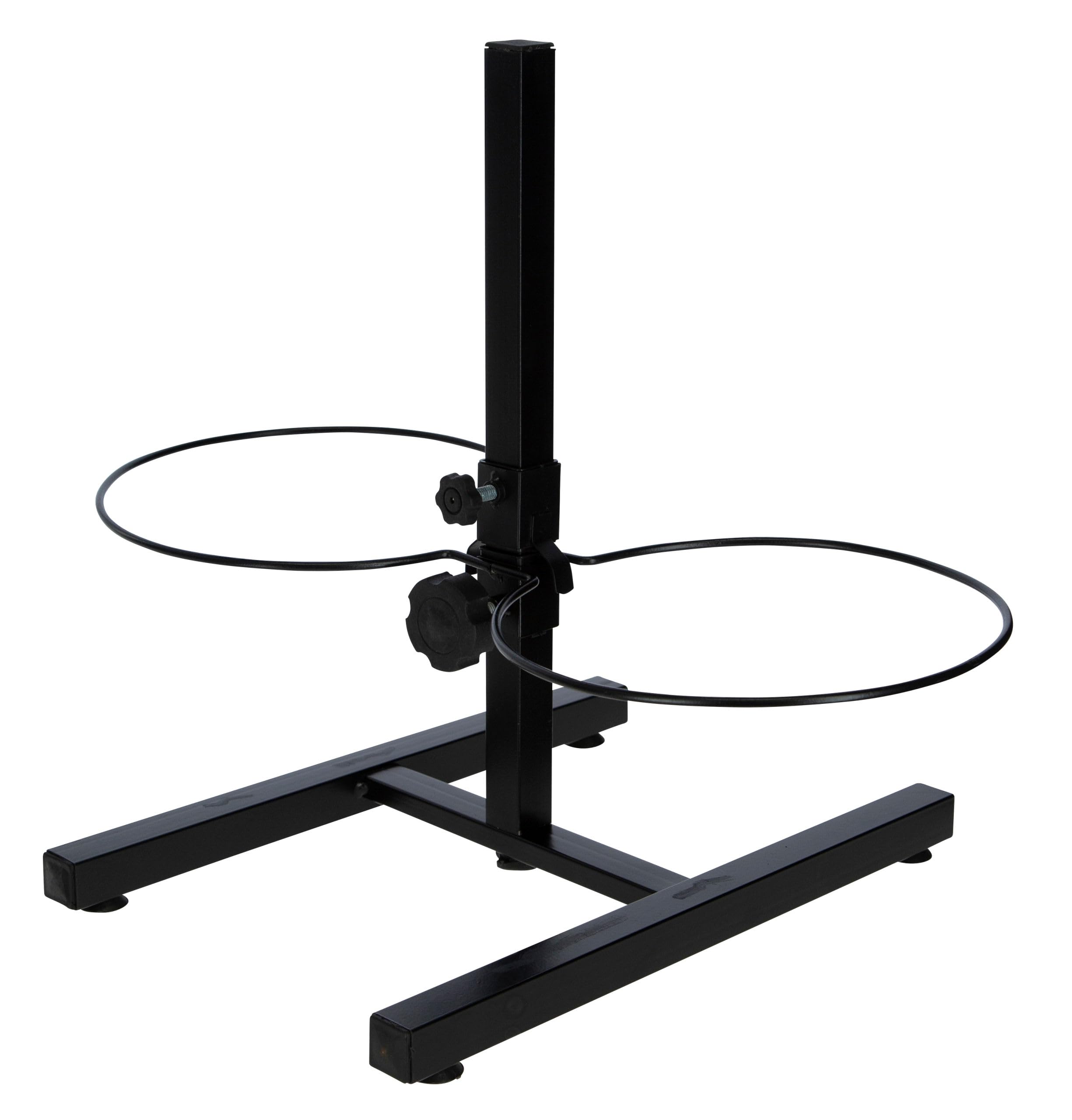 Kerbl Pet Barra de alimentación, comedero, negro, 54x27x43 cm, 2 comederos/2800 ml, estructura de acero, para perros, 2 comederos de acero inoxidable, altura regulable sin escalones, comedero elevado