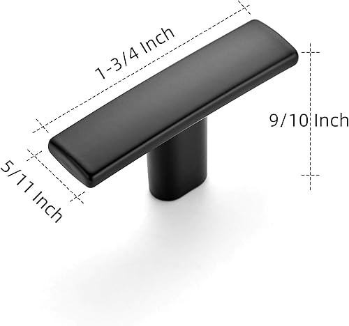 Miniatura 9 de Ravinte Paquete de 40 tiradores curvados de 1-34 pulgadas para gabinete, color negro mate, manijas de armario de cocina, manijas de gabinete de 1.75