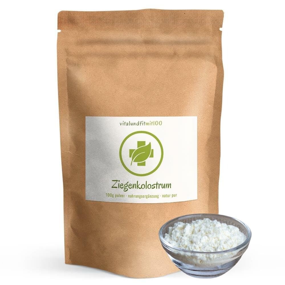 Ziegenkolostrum Pulver 100g - auch Erstmilch/Biestmilch der Ziege genannt - 38% IGG - Deutsches Qualitätsprodukt ohne Zusätze - 100% rein - Biologisches Gold der Ziege
