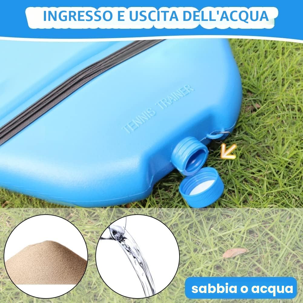 Allenatore di Tennis Rimbalzo, Tennis Strumento per Allenatore, Tennis Allenatore, Tennis con Palla Allenatore, Tennis Elastico per Principianti, Bambini e Adulti Allenamento