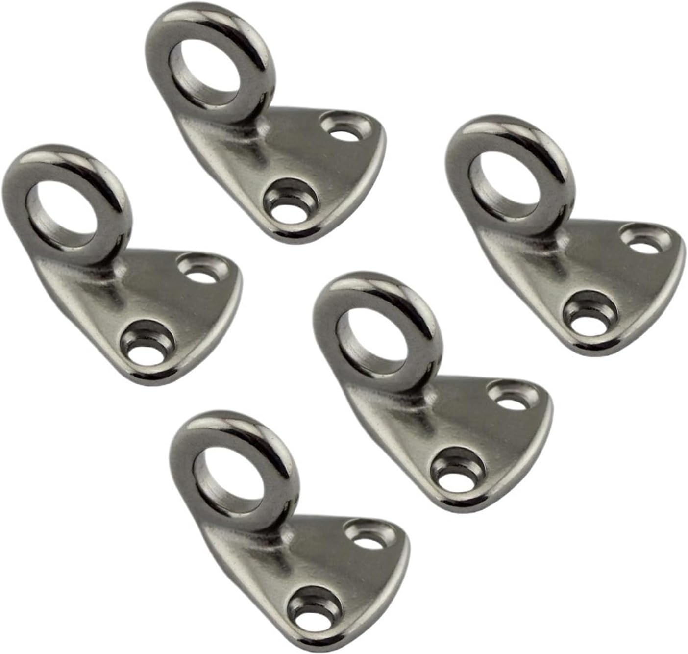 2×5PCS Closed Eye Fender Hook 316 Stainless Steel Boat Sail Boat Fender Hook Yacht Hardware