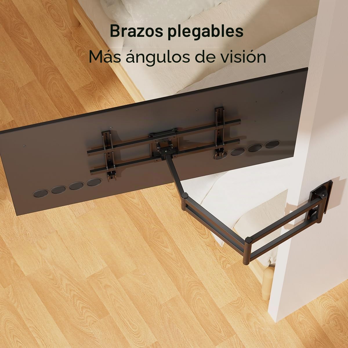 suptek Soporte TV de Pared con Brazo Largo de 101cm: Soporte Monobrazo para Esquina, 32-75 Pulgadas, Giro de 90° e Inclinación, VESA 600x400, Carga 40kg, MA1075L