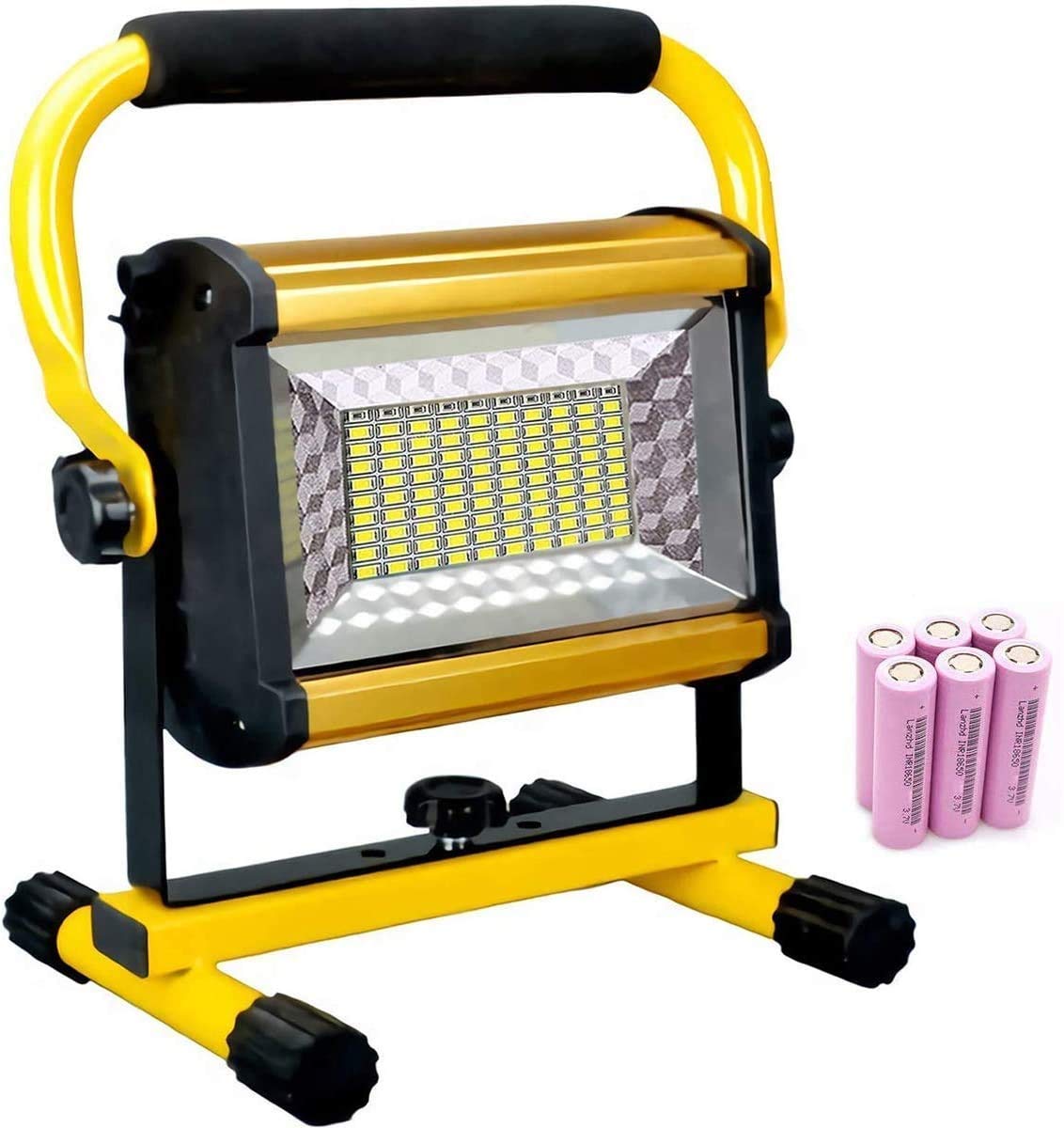 Luz de trabajo recargable, reflector LED impermeable de 100 W, iluminación puntual inalámbrica para camping, senderismo, uso de emergencia, seguridad al aire libre, clasificación IP65