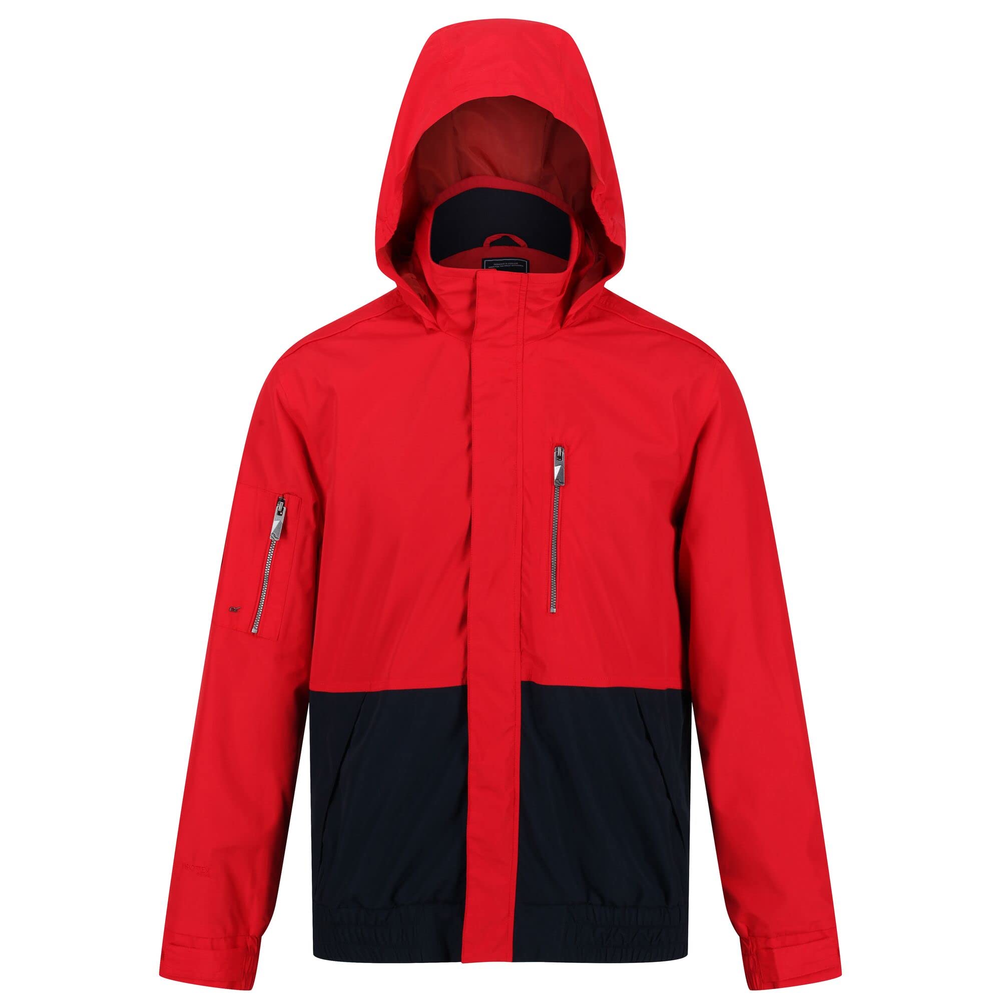 Regatta Mens Feelding Colour Block Waterproof Bomber Jacket (M) (True Red/Navy)