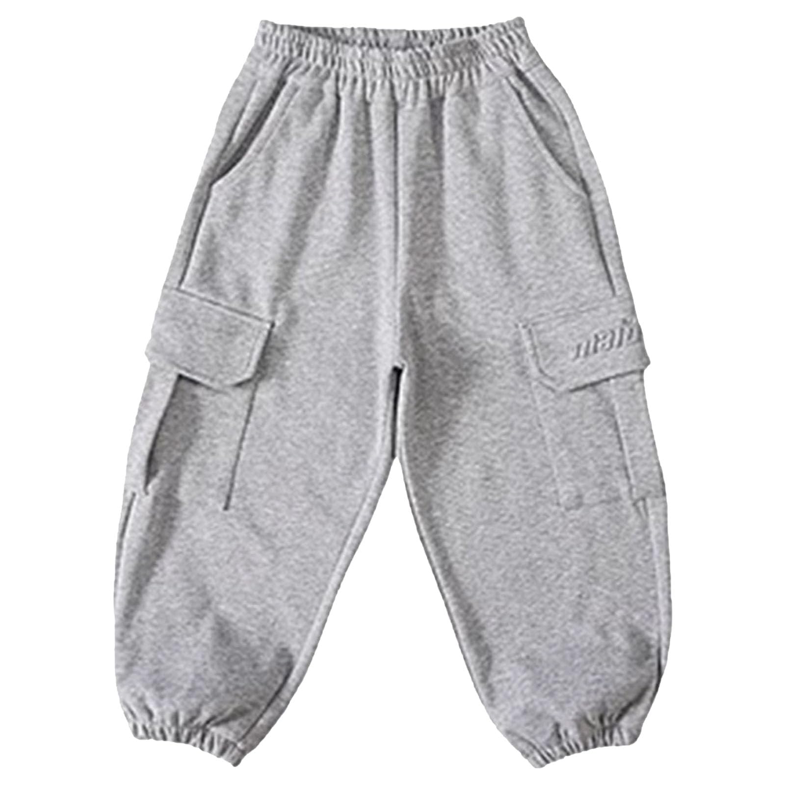 Pantalones De Chándal Para Niños Moda Ancho Sudaderas De Chándal Baggy Ligero Color Sólido Pantalones Deportivos Con Bolsillos