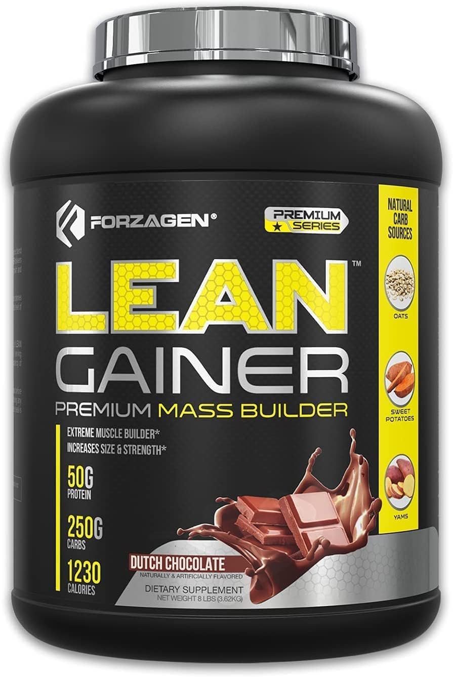 Forzagen Lean Gainer Premium Mass Builder 12 & 8 Lbs, 2 Flavor Available, Natural Carb Source, Oats, Sweet Potatoes, Yams (Creamy Vanilla, 8 LBS) : Health & Household