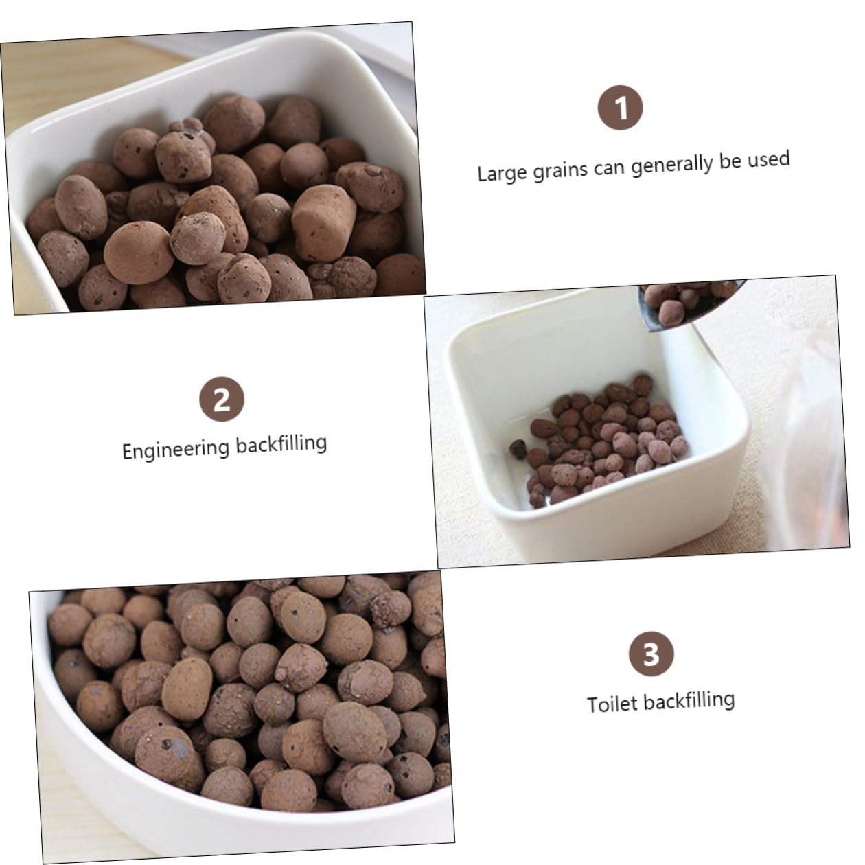 Ceramsitkugel 1kg Blähton Coffee für Blumentöpfe