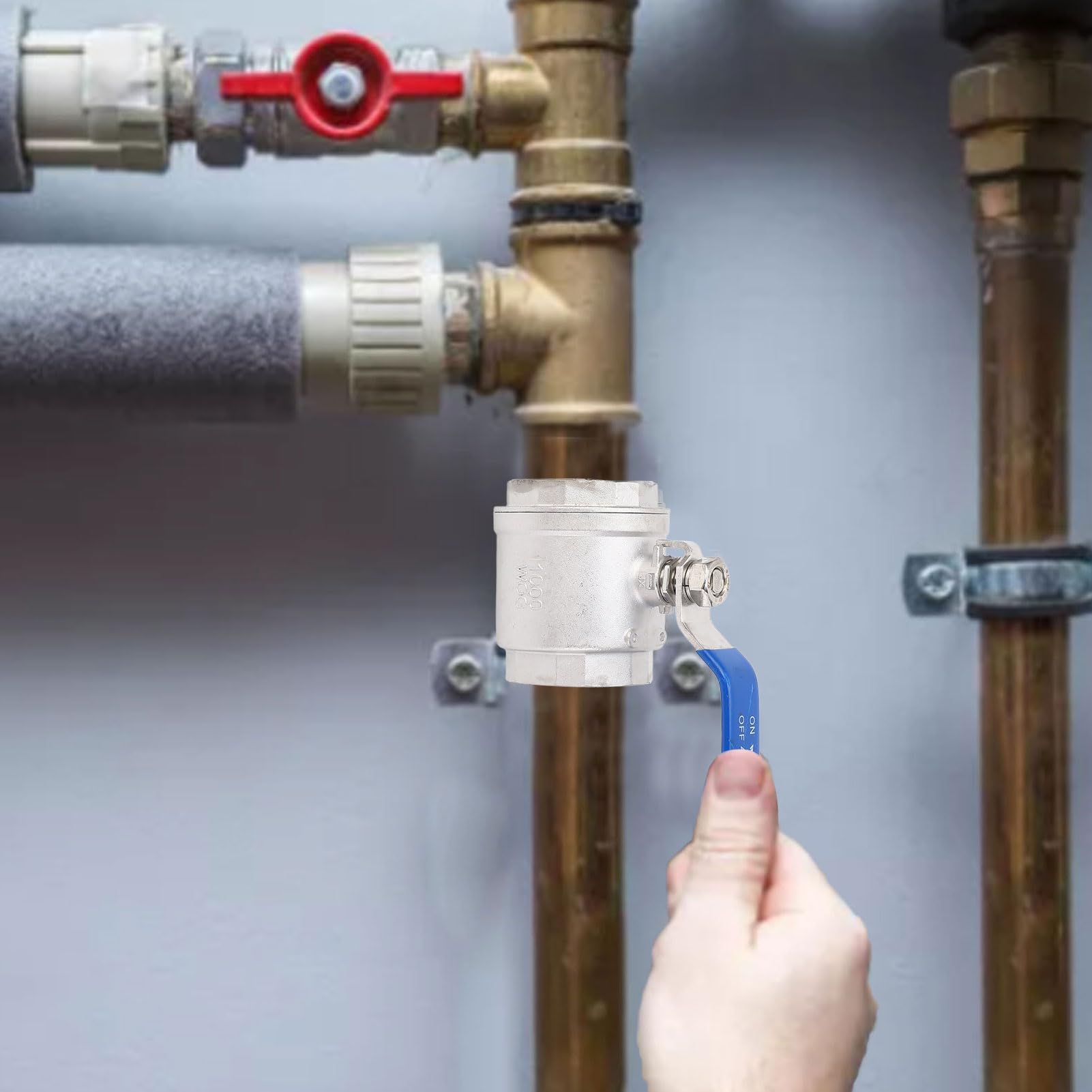 Zawór Kulowy DN50, 1000 Psi WOG ze Stali Nierdzewnej 304 do Pary Wodnej, Oleju, Dwuczęściowy Zawór Kulowy z Gwintem Wewnętrznym z Pełnym Portem 2 Cale DN50-20 ~ 200 ℃ do Wody,