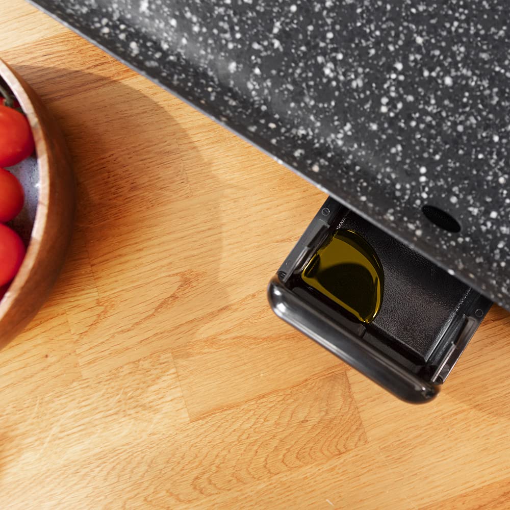 Cecotec Piastra elettrica Tasty&Grill 3000 RockWater XL. 2400 W di potenza, ampia superficie con rivestimento in pietra RockStone antiaderente e termostato regolabile
