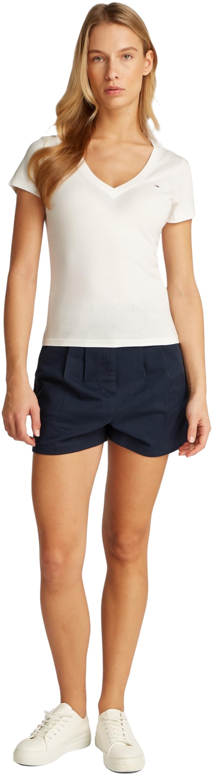 Tommy Jeans Damska koszulka TJW 2-pak dekolt w serek S/S T-Shirt, Multi, XS, Multi (Ecru/szlachetny róż), XS