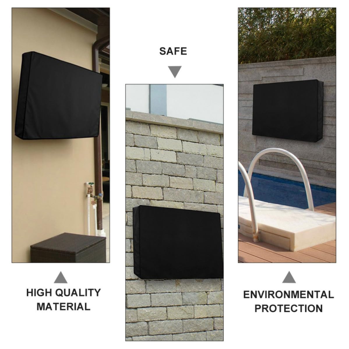 Funda para Televisor de Exterior de 55 a 58 Pulgadas con Cubierta Inferior