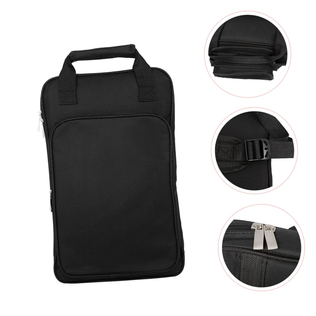 Borsa per Bacchette da Batteria Imbottitura in Cotone Oxford Custodia Portatile Facile da Trasportare per Batteristi a Sale Prove