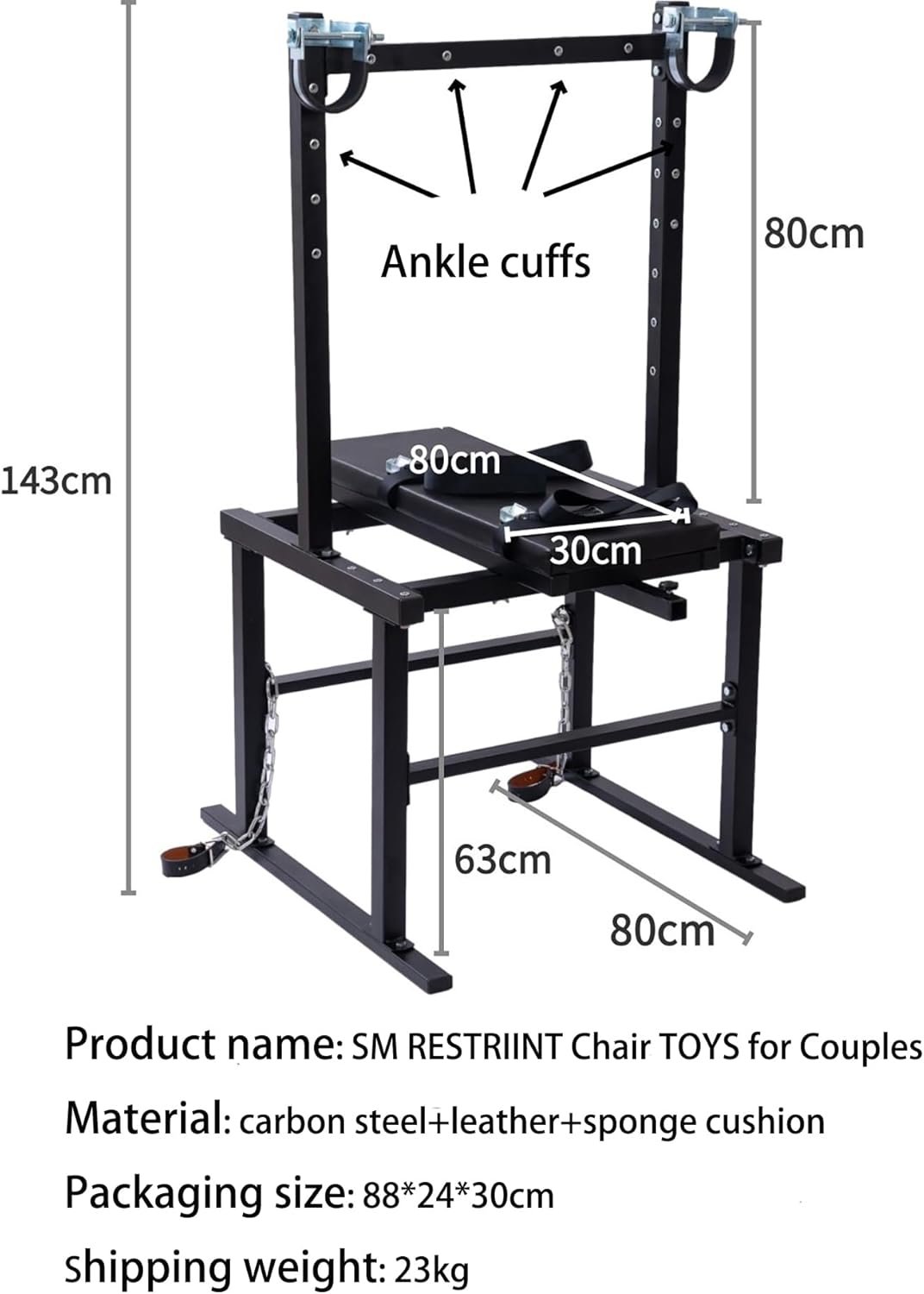 Adult Sex Furniture Erotic Seat Chair Table BDSM Bondage Restraint Frame Spreader Handcuffs Sex Toys for Couples