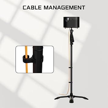 ETHU Projector Floor Stand with One-Hand Height Adjustment 94-112cm