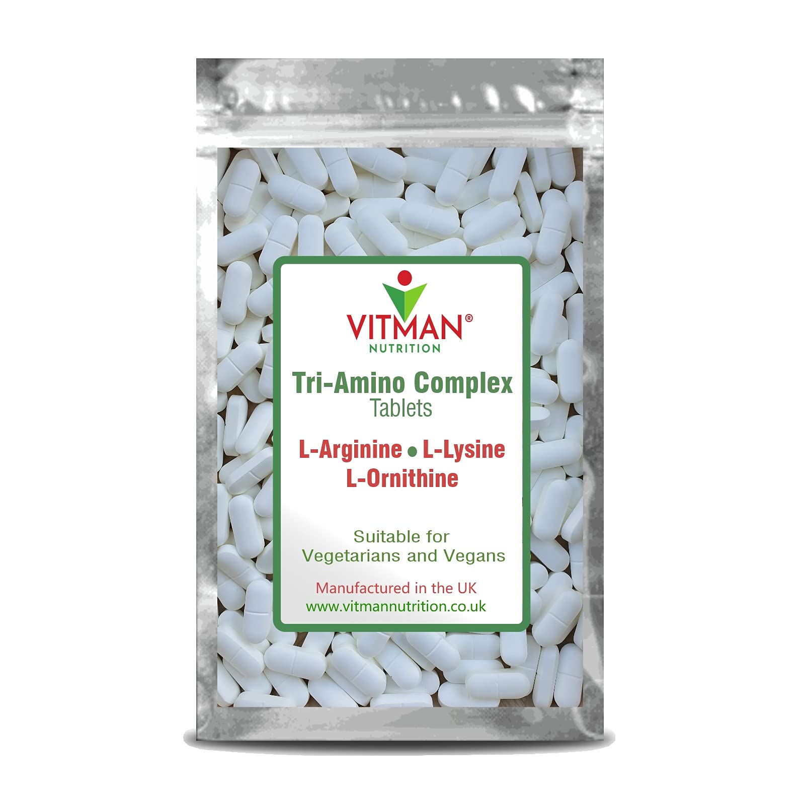 Pack De 3 Flacons Arginine Ornithine Lysine + Zinc + Vitamine C - 180 Capsules Vita World