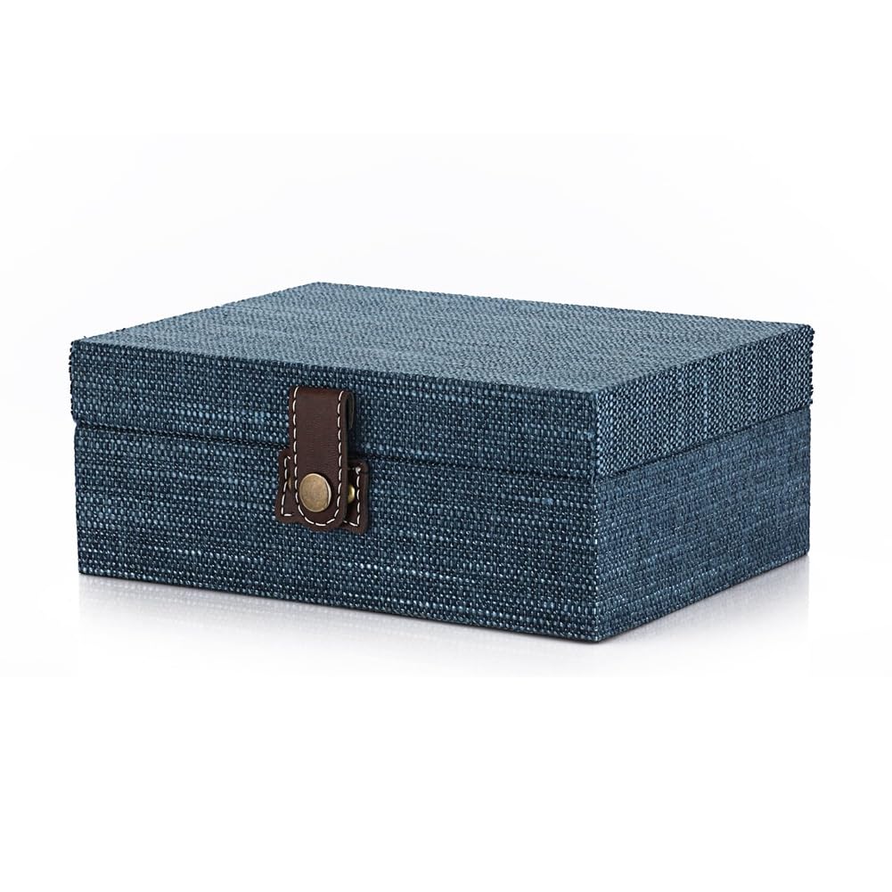 CTRLZS Treasure Chest Box with Clasp-Wooden Decorative Trinket Jewelry Box Memento Keepsake Organizer Gift