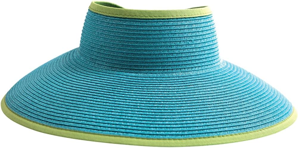 San Diego Hat Co. Womens Ultrabraid Visor with Ribbon Binding, and Sweatband