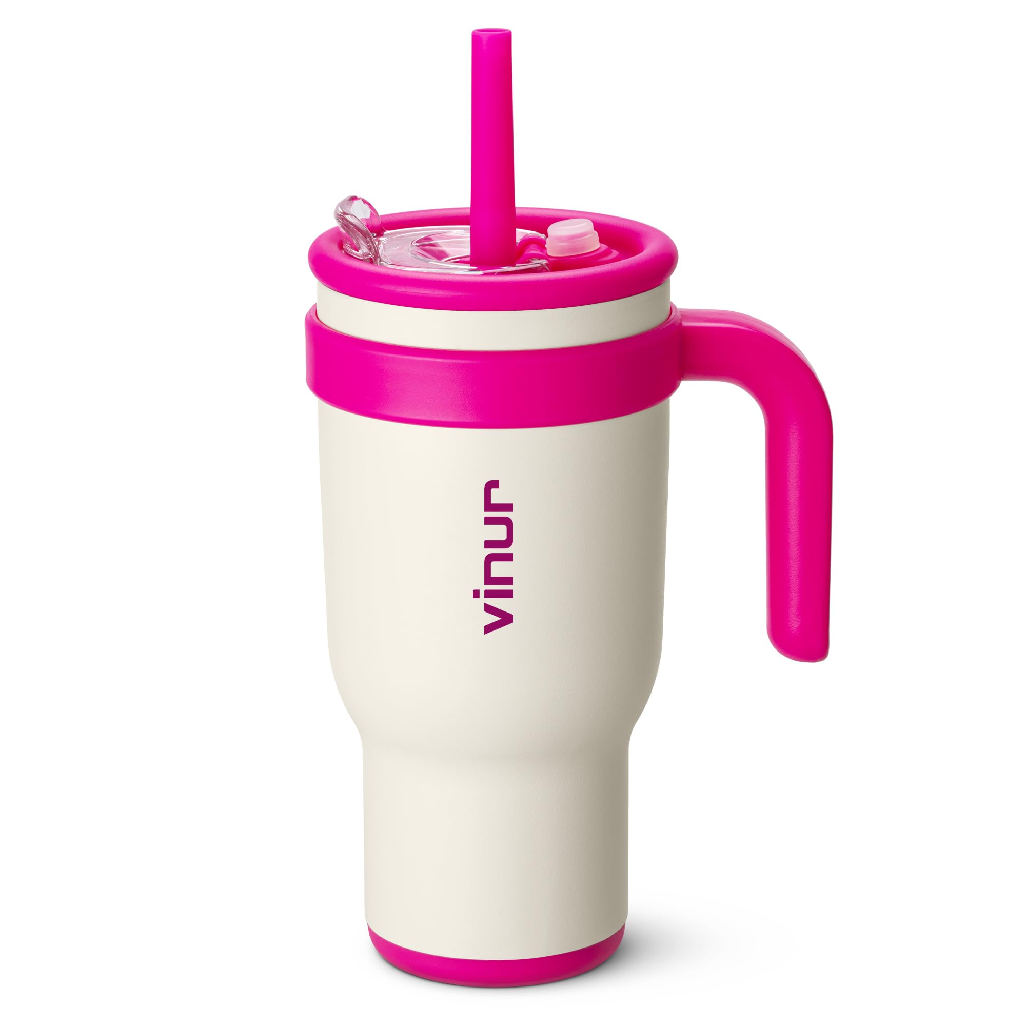 BOGI Gobelet de 1200 ml avec paille et couvercle, gobelet isotherme