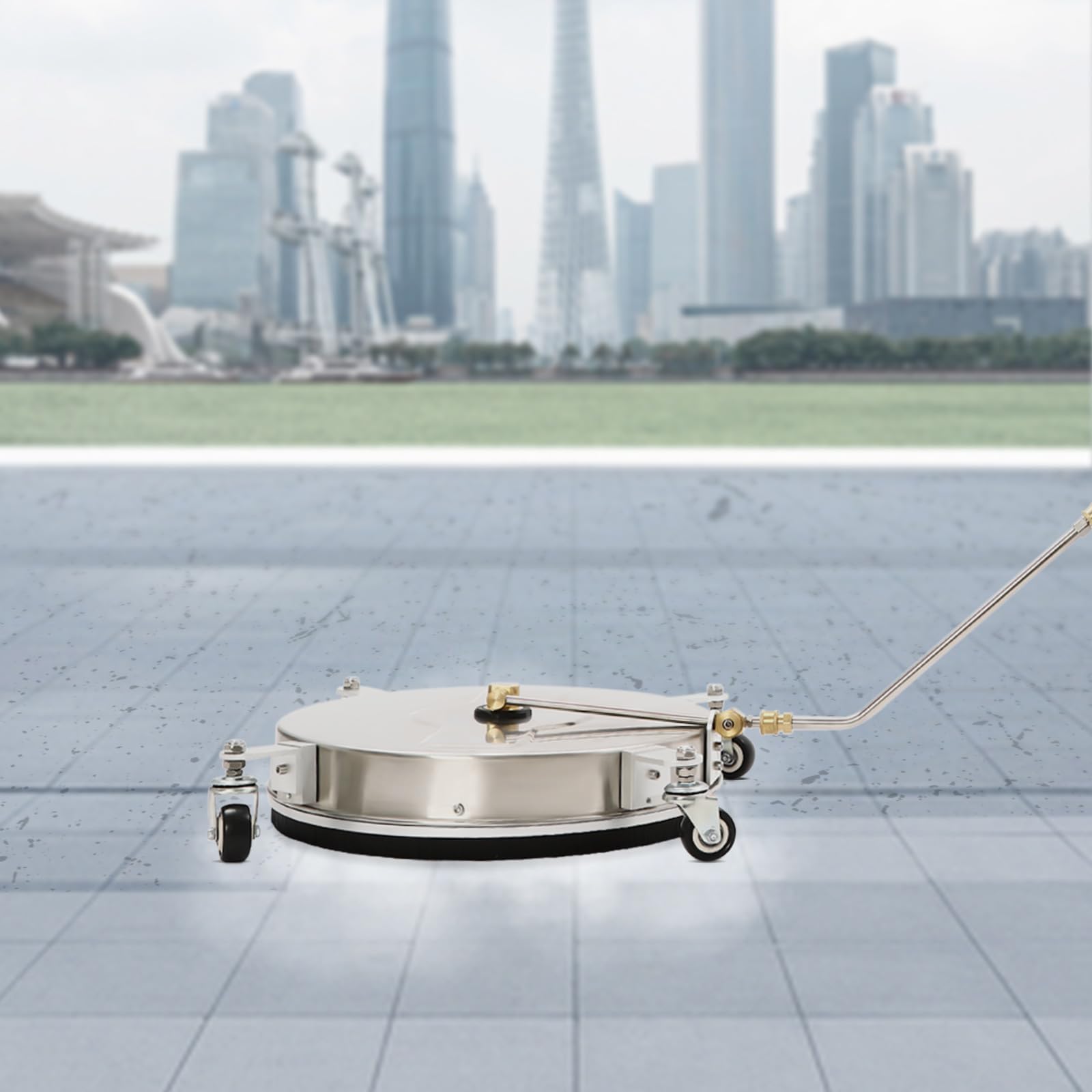 Limpiador de superficies 2 en 1 plata ajustable 4000 PSI de alta presión para casas, lavado de coches, barcos, caravanas, calzadas, cubiertas, terrazas, jardines, patios