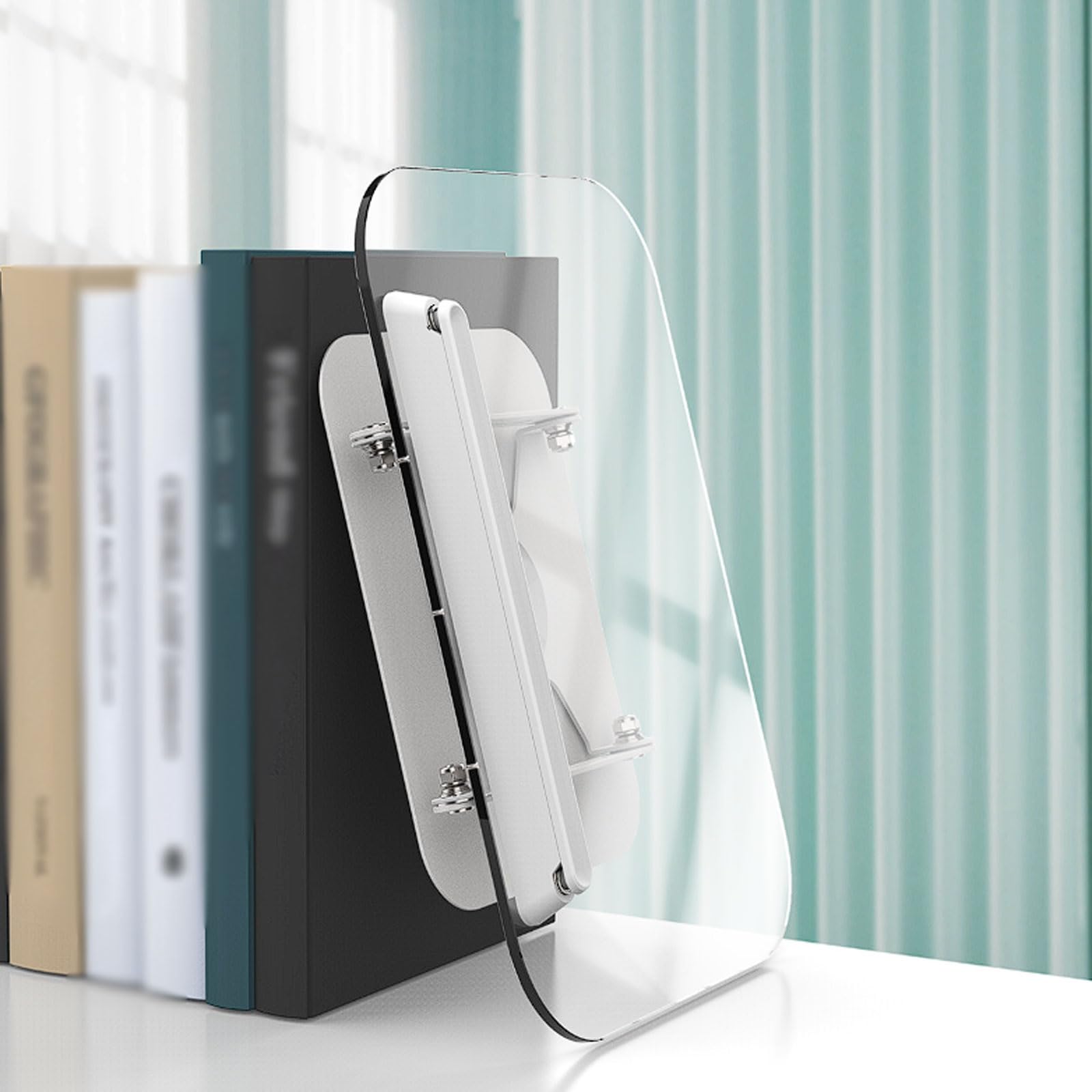Pupitre de lecture transparent en acrylique rotatif à 360° avec son mécanique, hauteur et angle réglables Livre de cuisine