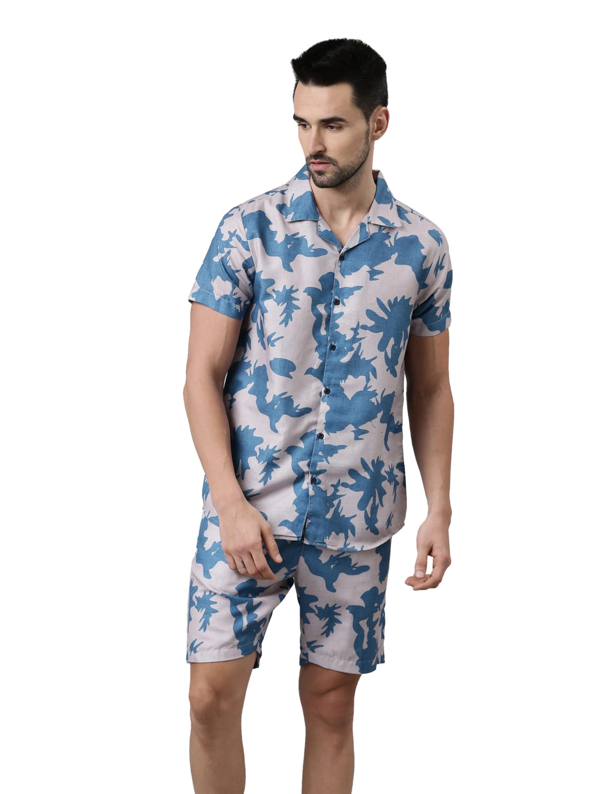 bushirt Blue Printed Night Suits - L-picture-19