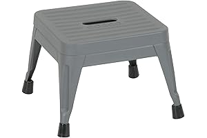 Cosco 1-Step Steel Step Stool, Stackable Design