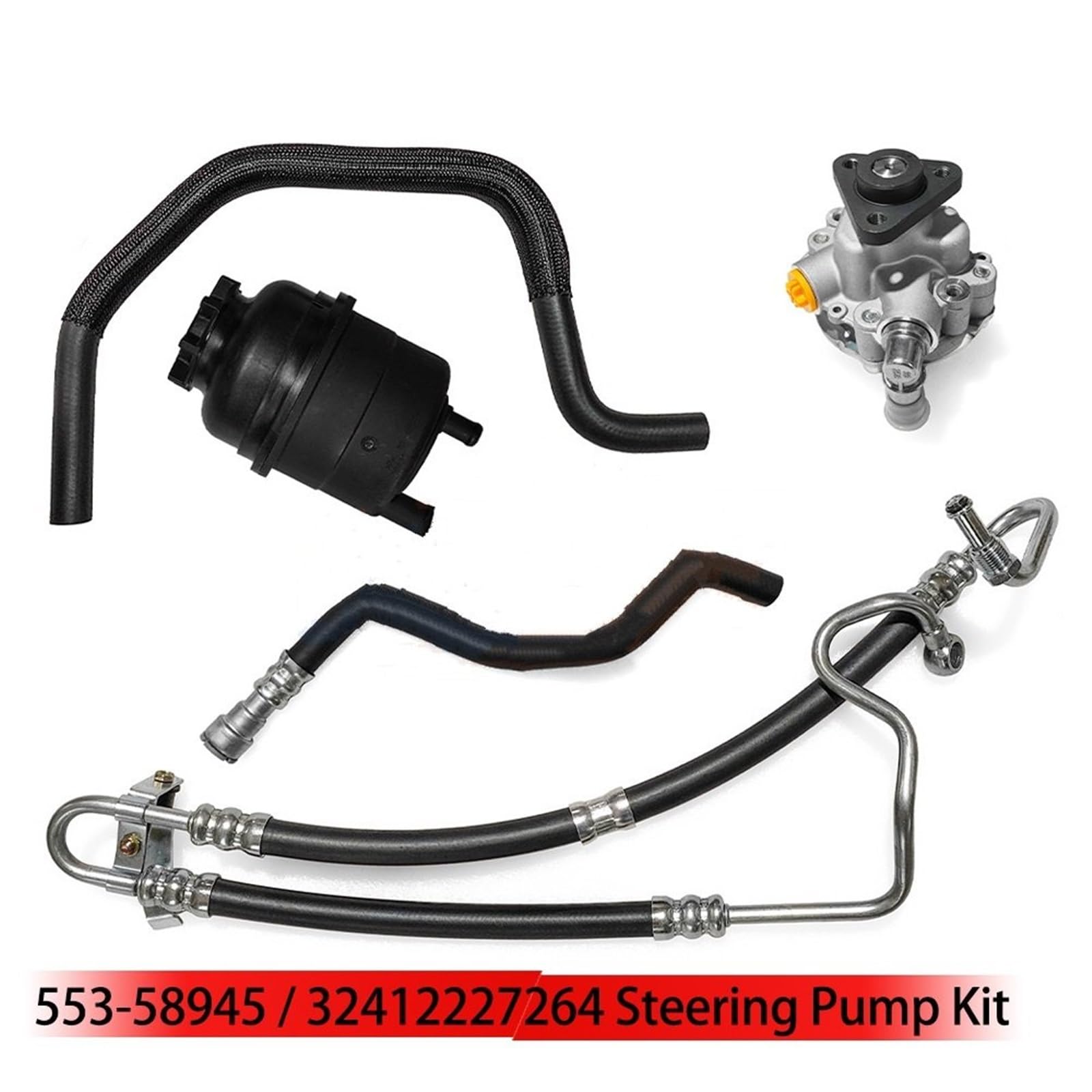 Pompa serwowa układ kierowniczy Pasuje do Bmw E46 325Ci 2000-2005 553-58945 32412227264 32416764726 LF-20 LF20 pompa wspomagania układu kierowniczego + wąż + zbiornik płynu(32412227264)