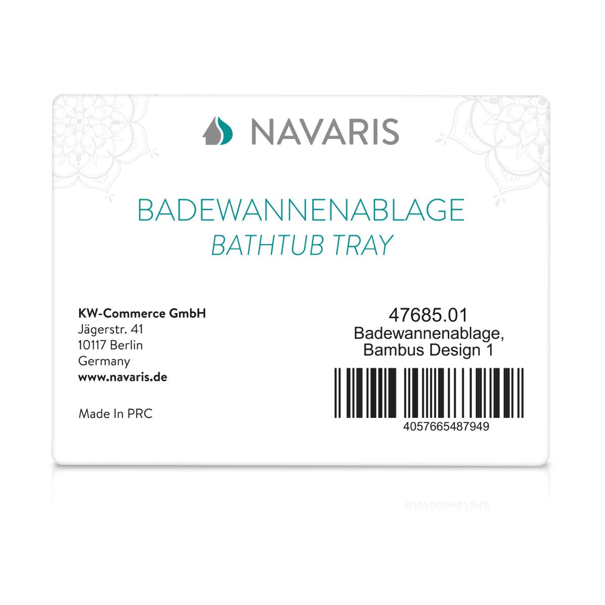 Navaris Pont de Baignoire Bambou - Plateau de Bain Extensible 70-104 cm avec Support Rangement Tablette Livre téléphone Verre de vin Bougie