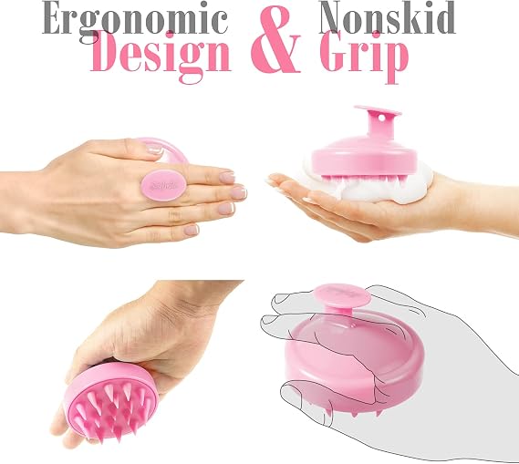 Silicone Scalp Massager Shampoo Brush Hair Brush Head Massager
