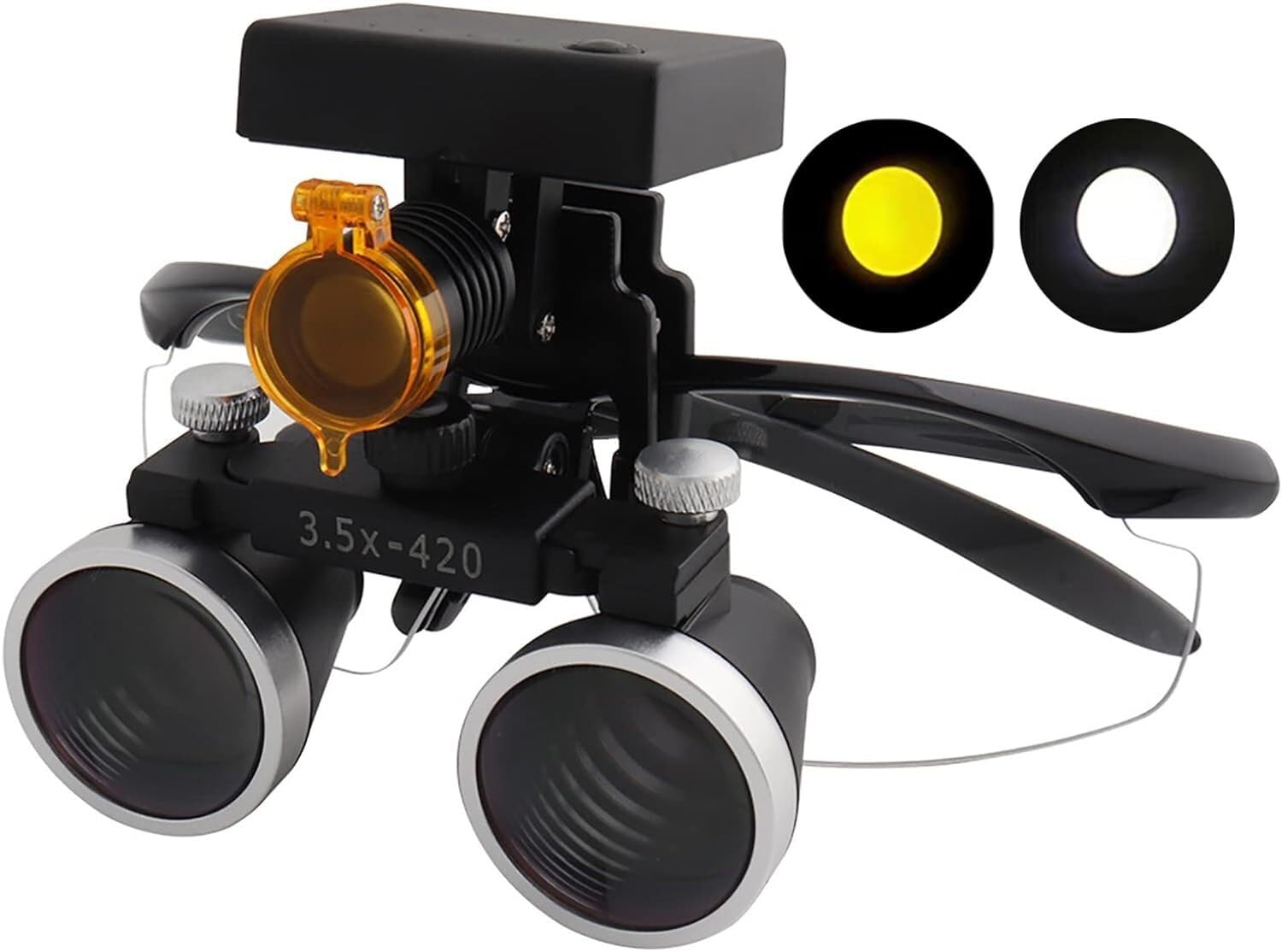 HTTGDGDH Loupes 3.5, Loupes With Light, Portable Optical Magnifying Glasses, Binocular Loupes Magnifier For Jeweler Or Hobby