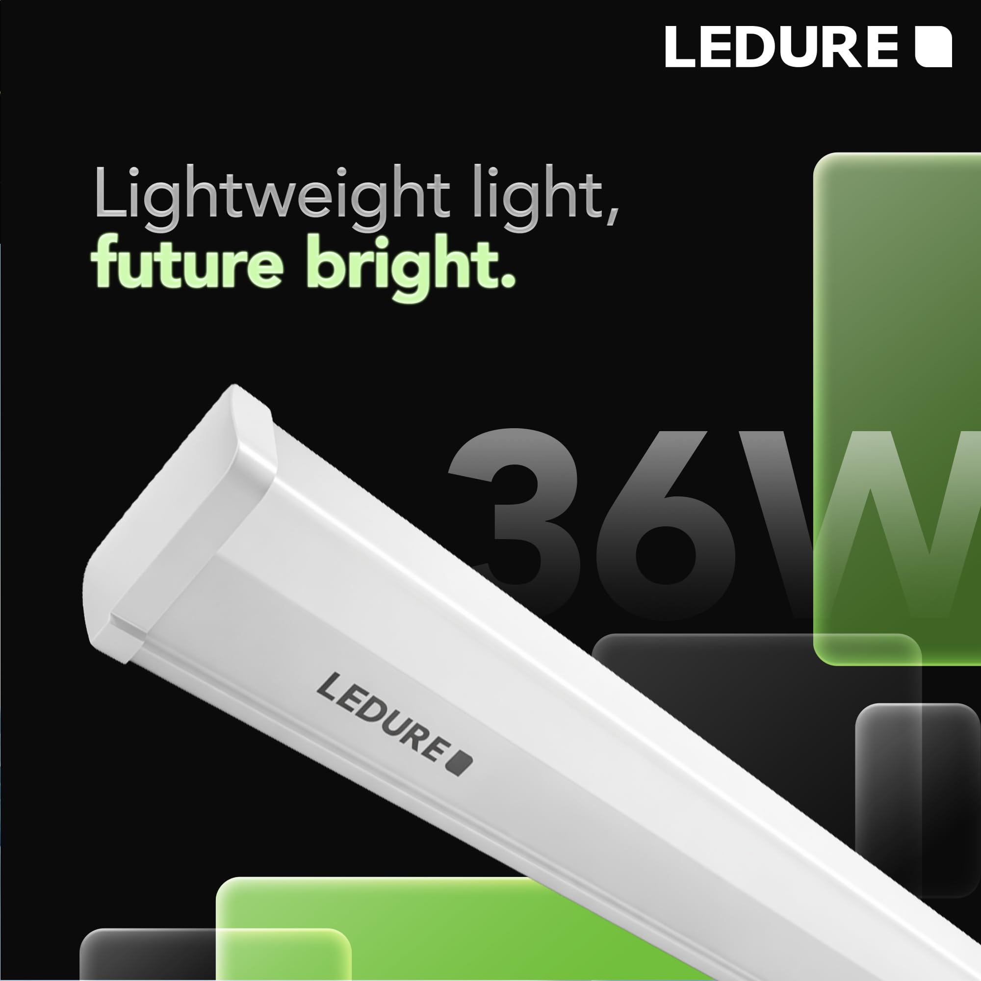 LEDURE 36W LED Batten|4-ft Tubelight for Home & Office|CoolWhite,Pack-1 2