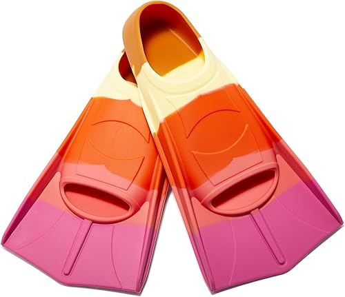 Miniatura 46 de Aletas de natación para niños, aletas cortas para niños y jóvenes, aletas de natación para entrenamiento de natación para niños, niñas, niños Azul,