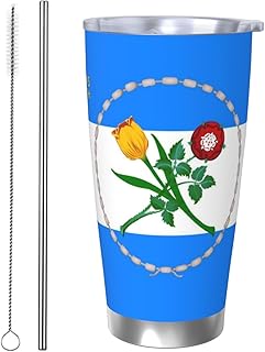 Flag Of Queens, New York Stainless Steel Tumbler Vacuum Insulated Travel Tumbler With Lid Coffee Mug Car Cup For Home Office Outdoor 20oz