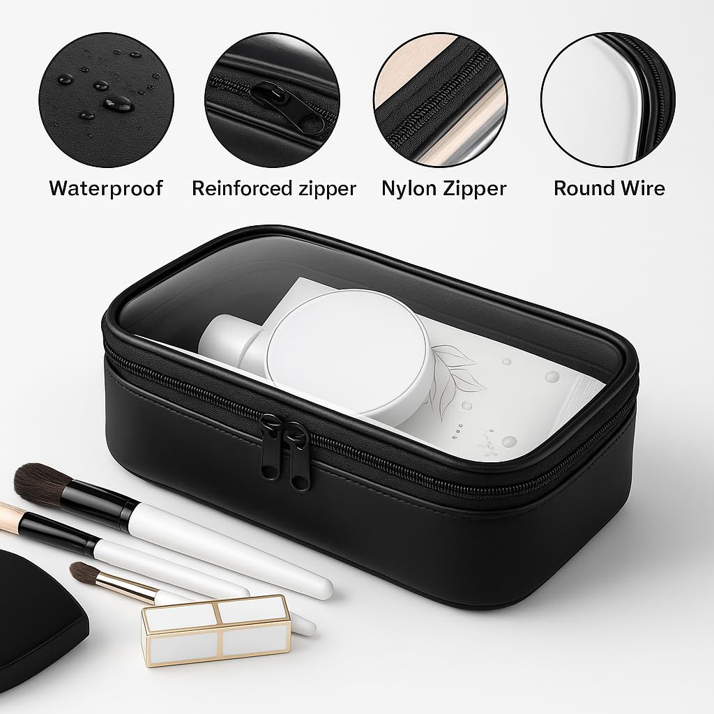 Coslifestore Cosmetic Pouch Set | 3 PVC Travel Organizers 4
