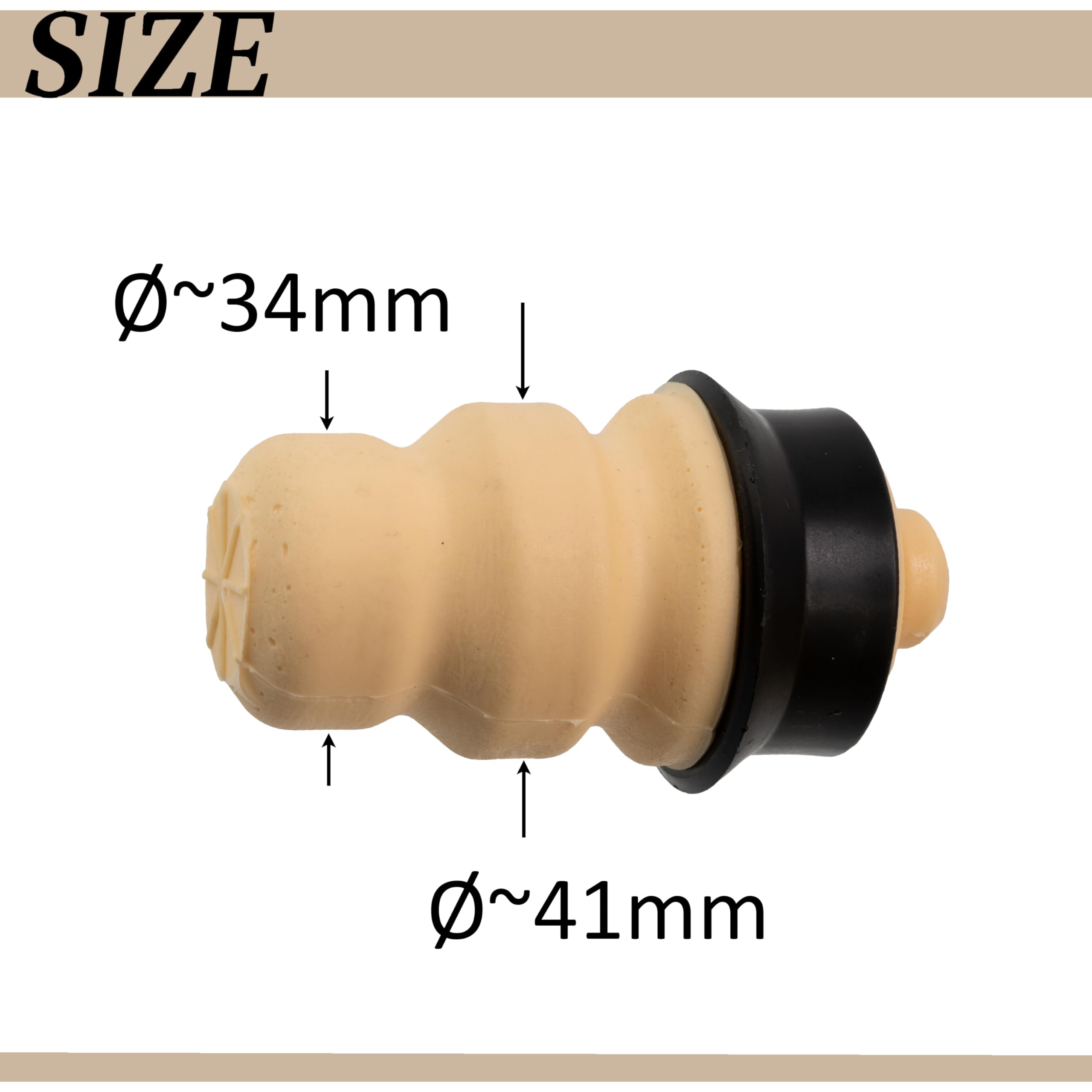 AERZETIX - C70491 - Lot de 2 Butées élastiques, suspension - côté de montage essieu arrière - compatible avec numéros OE 5166.80