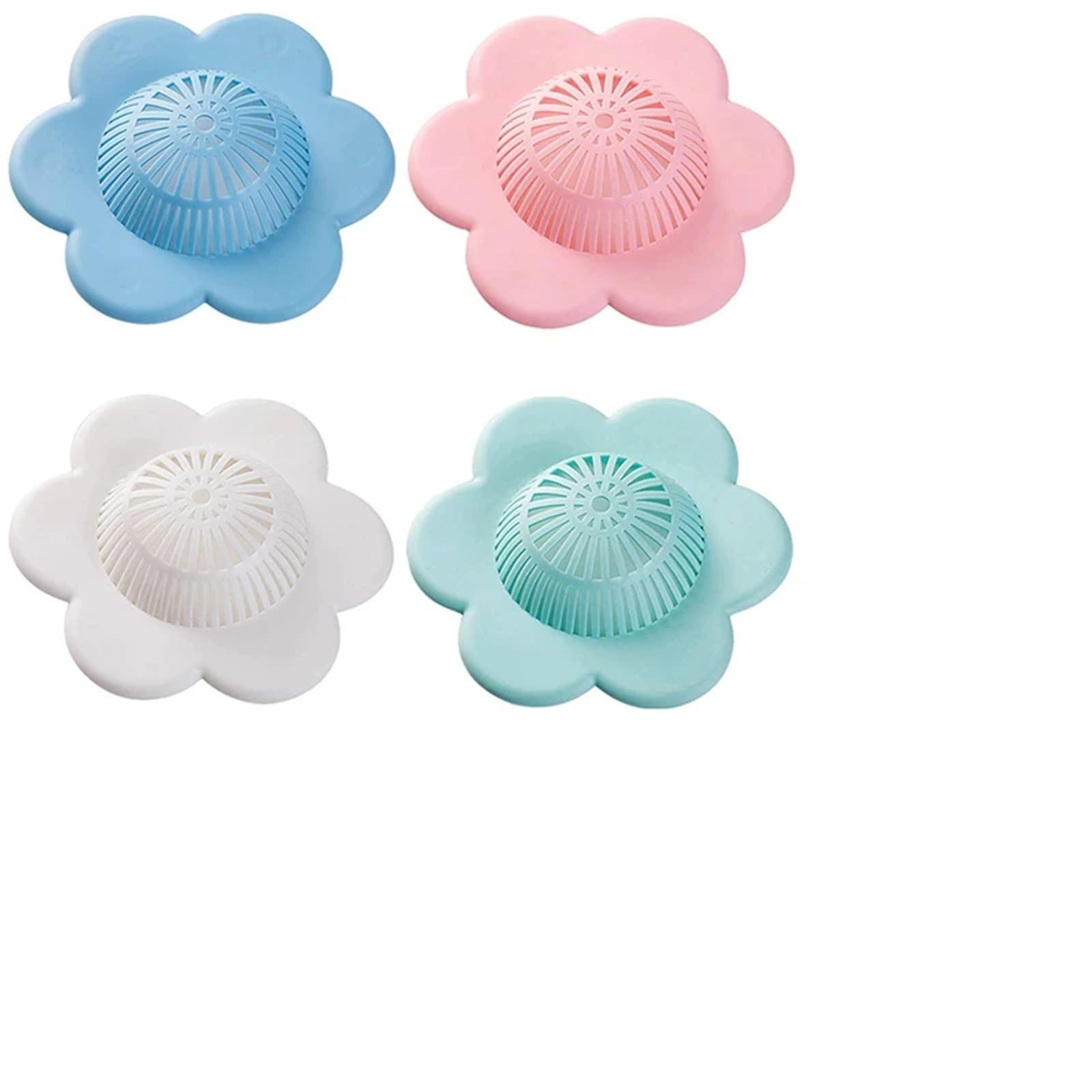 Recogedor de Pelo con tapón succión for desagüe Ducha, Herramientas prácticas, Apto for baño, bañera y Cocina para Fregadero Cocina BañO(4Pcs)