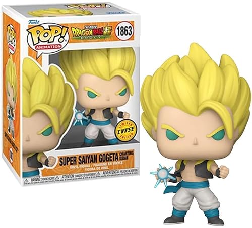 Funko Pop! Animation - Dragon Ball Super Saiyan Gogeta Chase Kidan, edizione Chase esclusiva e limitata, statuetta in vinile da collezione anime, FS
