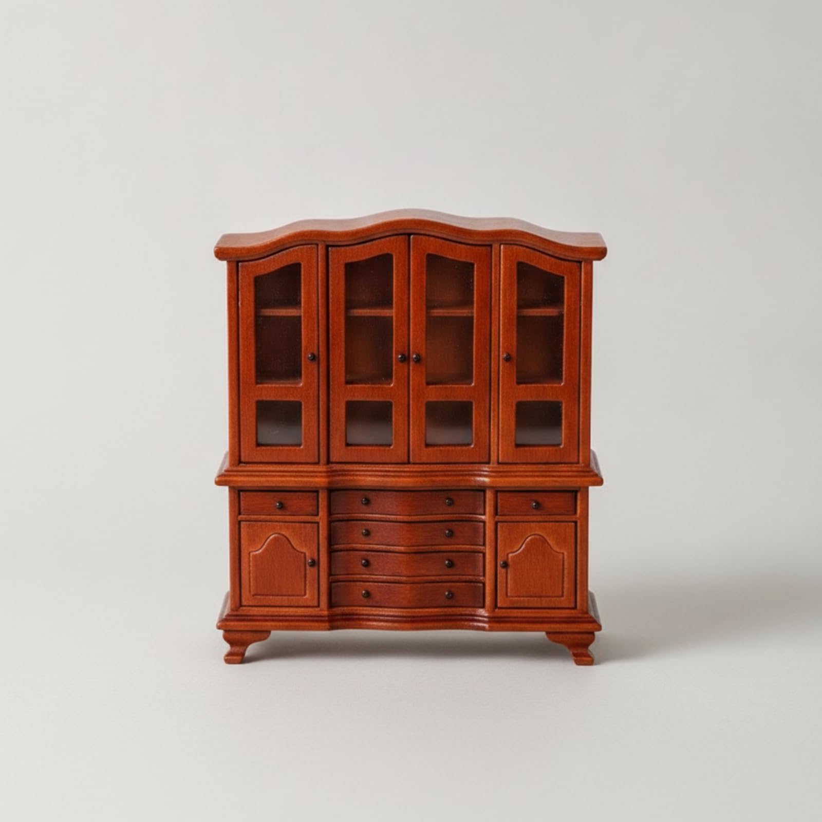 Credenza in Miniatura con in Vetro Mobile D'epoca Miniatura Realistico Mobilia per Esposizione