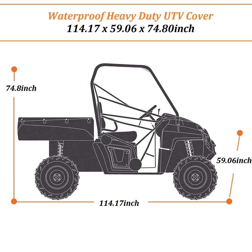 Moto Rradab Deckung,Motorrad Abdeckplane 290x150x190cm XXXXL 210D wasserdichte Regen Schnee Staub UV Proof-Schutz-Motorrad Fahrzeug Scooter ATV UTV Motorabdeckung Abdeckungen