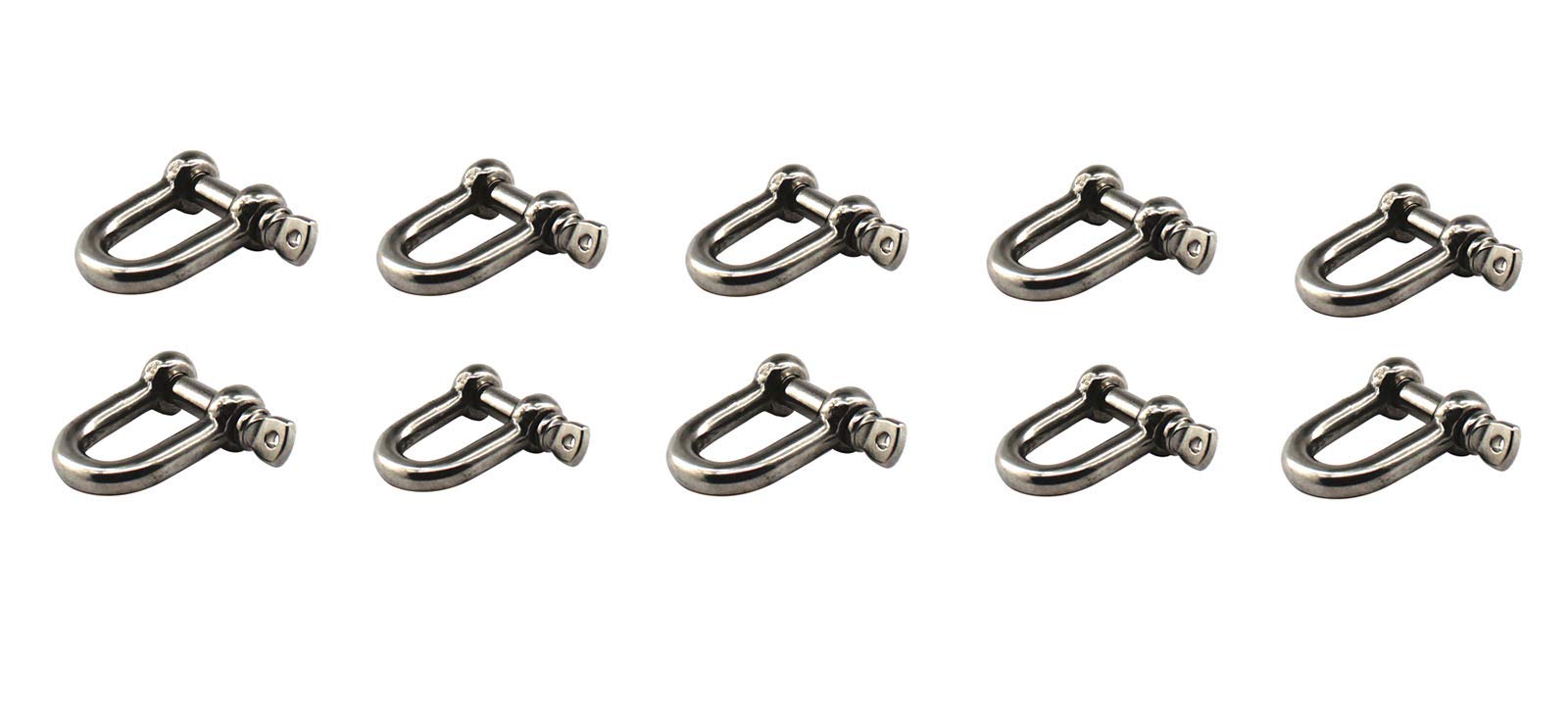 QWORK Lot de 10 colliers de serrage à boulon en T en acier inoxydable