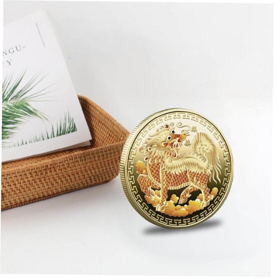 Amazon.co.jp: 中国麒麟 記念硬貨 記念コイン 古代神話の生き物 伝統的 フォーチュン コイン 風水 幸運コイン アート コレクタブル  ギフト ゴールド : ホビー