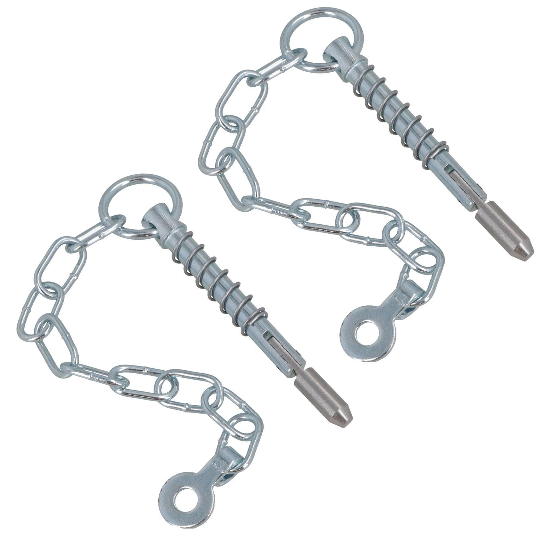 Spring Loaded Sword Pin With Chain Retaining Cotter Pin 9.5mm x 113mm 2pc